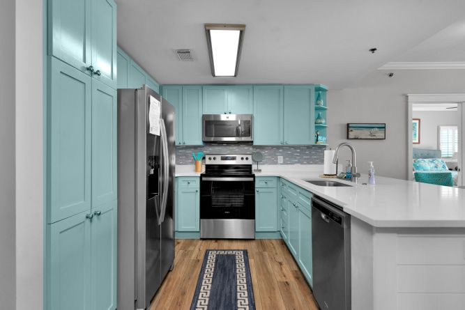 Fully stocked kitchen condo