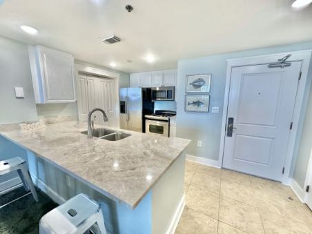 Waterscape A302 Kitchen with beach view