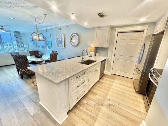 Fully stocked kitchen condo