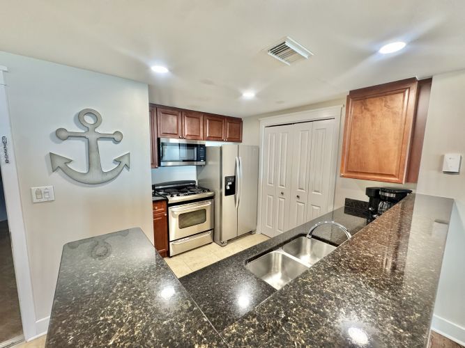 Fully stocked kitchen condo