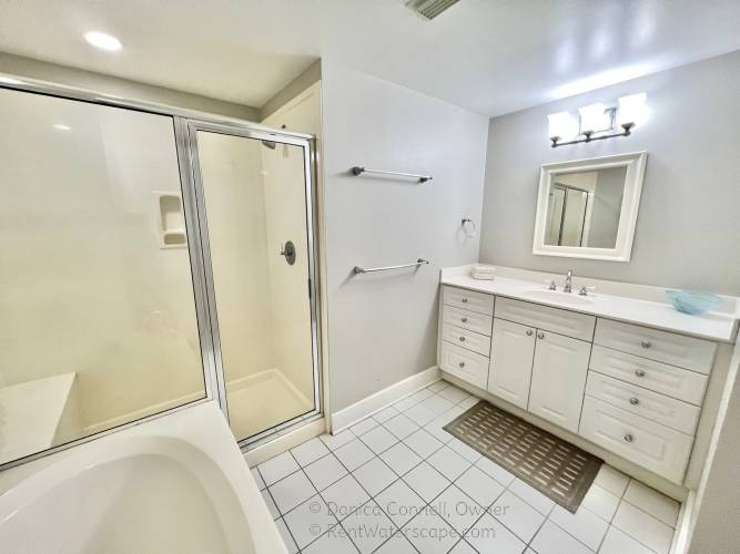 Guest Bath, bathtub and walk-in shower