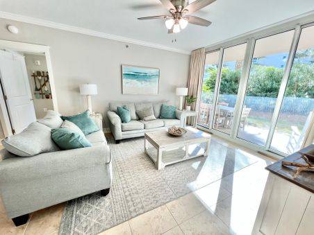 Living Room with queen sleeper sofa