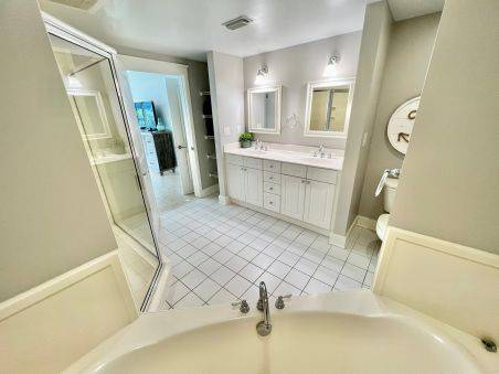 Master Bath, Large Tub and Huge Walk-in Shower