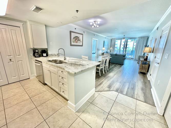 Fully stocked kitchen condo