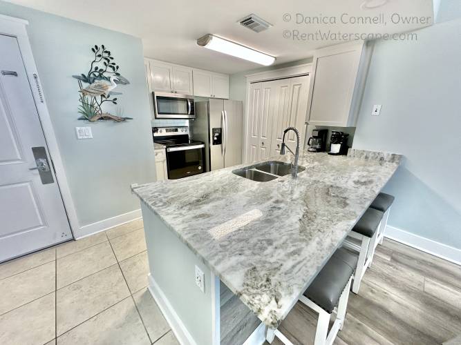 Fully stocked kitchen condo