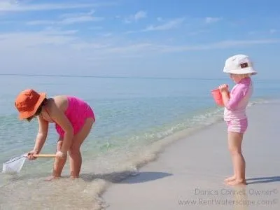 Kids playing on the beach